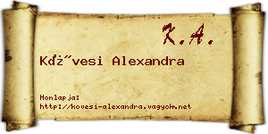 Kövesi Alexandra névjegykártya