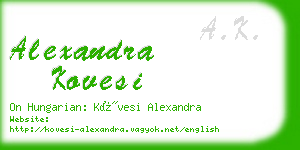 alexandra kovesi business card